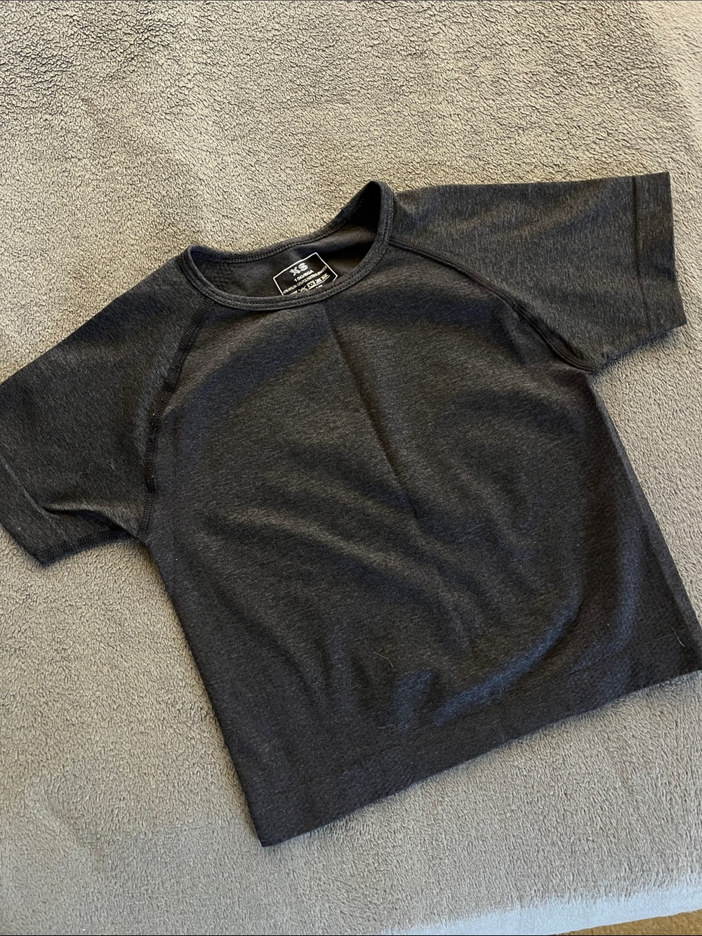 Grey sports crop top